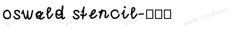 oswald stencil字体转换